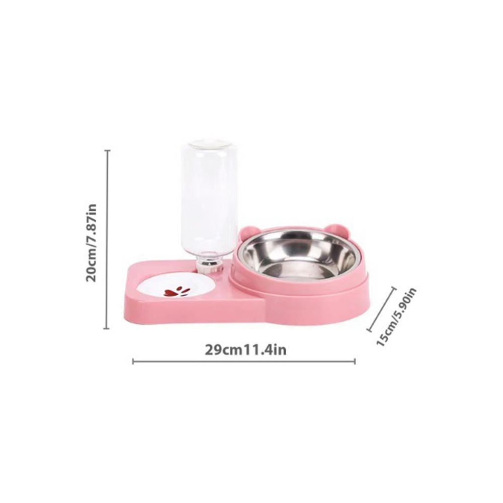 Pet Water & Food Bowl Set - Double Bowl Dog/Cat Feeder, Anti-Spill Pet Dish, Essential Pet Supplies