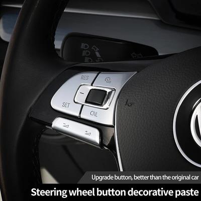 Декоративная наклейка на кнопку рулевого колеса автомобиля Для Volkswagen vw CC Sagitar Magotan B8l Golf 7 sportsvan Защитная наклейка