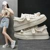 Xiaoxiangfeng Board Shoes Women's 2024 Autumn High-value Round Head Little White Shoes Ins Style Fashionable Versatile Platform Canvas Shoes