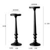 Black Cast Iron Roman Candle Holders Set Dinner Photography Decor