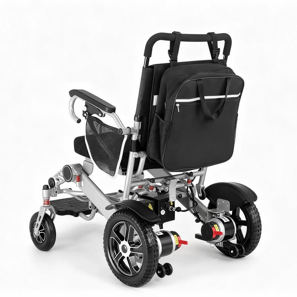 WEYRAL 203R Высококлассная электрическая инвалидная коляска 350 Вт*2 Двойной двигатель 12 Ач*2 Двойной аккумулятор Нагрузка 150 кг Сплав алюминия Запас хода 40 км Складная для пожилых людей