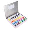 Water Color Paint 36 Bright Colors Quick Drying High Transparency Watercolor Paint Set with Pen Sponge Paper for Art