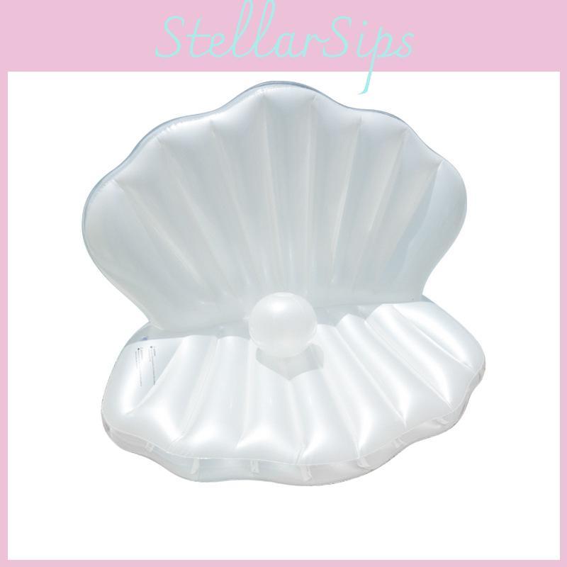 Stylish White Pearl Seashell Water Float Bed For Adults Pvc Material