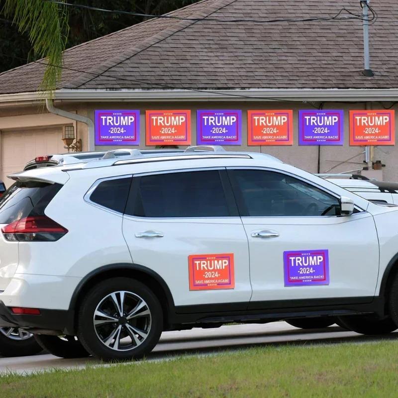 2024 Trump Supports Car Stickers Auto Motorcycles TRUMP TAKE America BACK Decor Decal US MAGA General Election Label Stickers