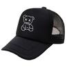 [sproutsy] Mesh Cap, Bear Design, Unisex, Baseball Cap (JP, Number Size, 55.0 Cm, Black)