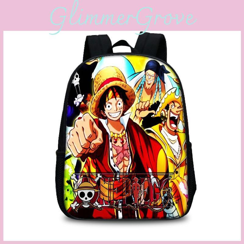 One Piece School Backpack For Children With Lightweight Nylon Material And Cartoon Pattern For School Use