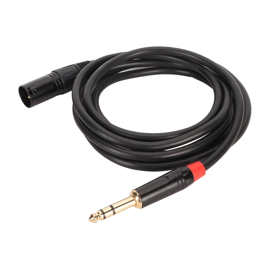 XLR Male to TRS Cable 1 4in Balanced 6.35mm Audio for Electric Guitar Tuner Microphone 2meter