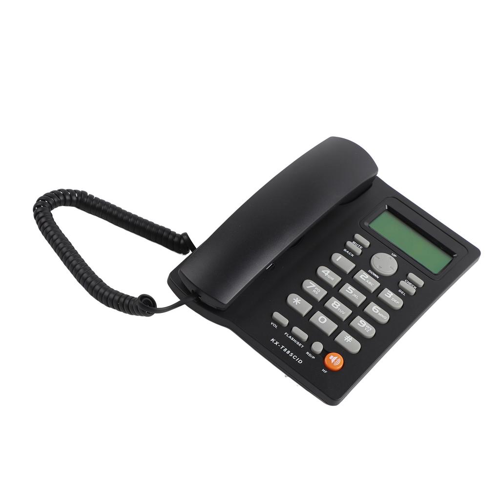 Caller ID Telephone Hands Free Calling Home Office Hotel Landline Phone English (Black)