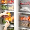 Plastic Food Fridge Organizer Bins Stackable Storage Drawer, Clear Pull Out Box for Home Office Pantry Shelf Organization