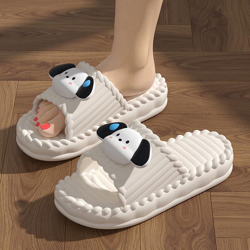 Летние тапочки для дома с толстой подошвой Eva и противоскользящим покрытием - бесшумные сандалии унисекс