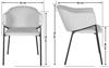SARANO upholstered chair, gray fabric