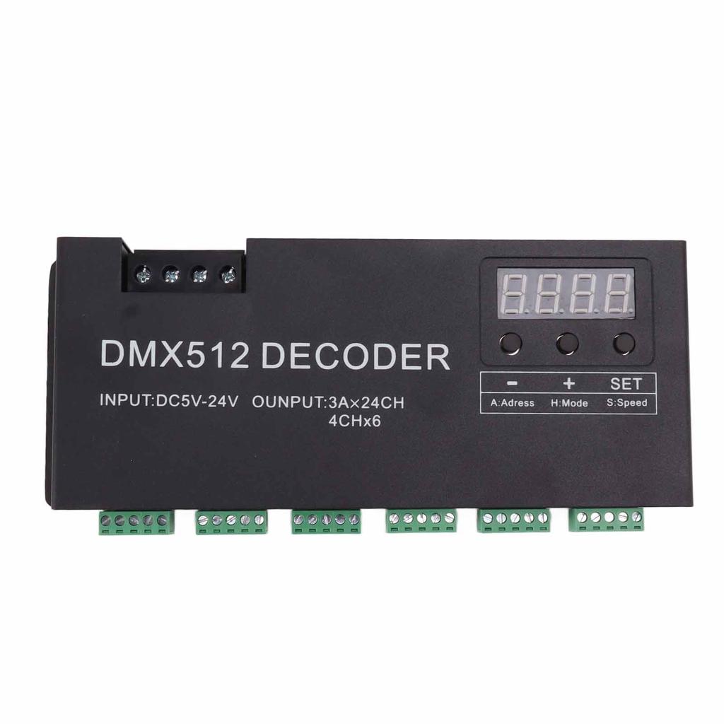 24-канальный декодер цифровой дисплей RGBW DMX512 драйвер регулировки яркости светодиодный контроллер для сценического бара DC5V‑24V