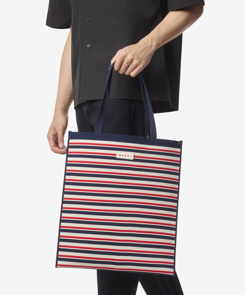 Marni Flat Jacquard Knit Tote Bag - Multicolor / Shmq0075A0P6485Zo728