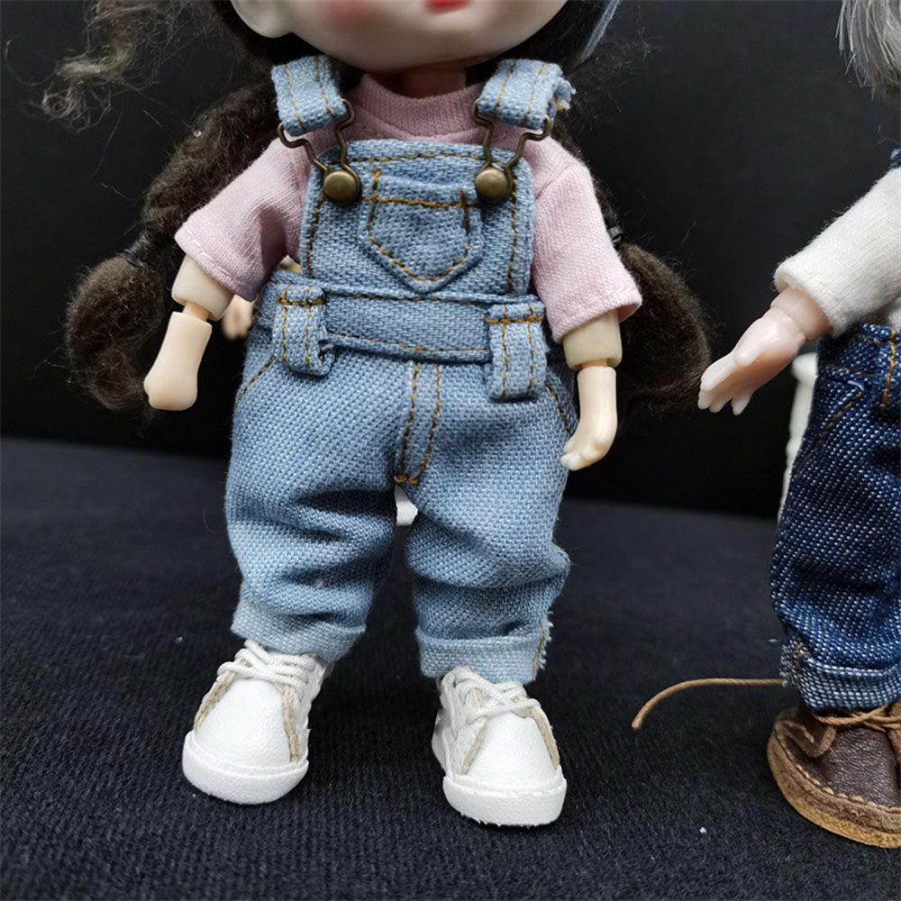 5 Styles For 1/12Bjd Gift Toys Doll Clothes Fashion Overalls Denim Pants Obitsu11 Doll Accessories