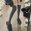 Длинные гольфы до колена для женщин выше колена Лолита со шнуровкой чулки до бедра весенне-осенняя мода для девушек теплые сексуальные хлопковые колготки JK