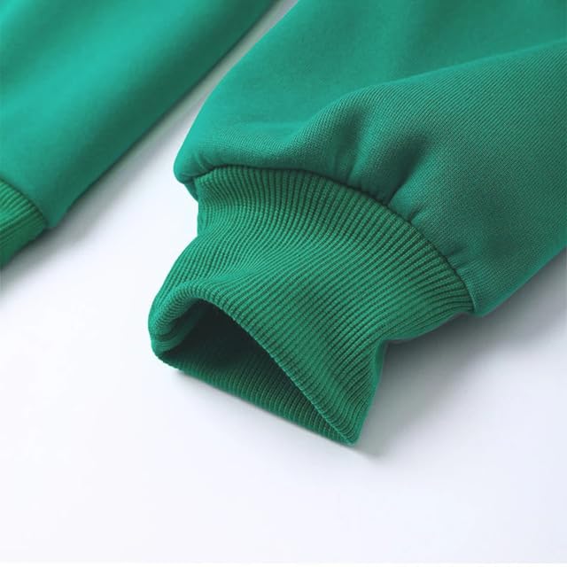 Унисекс Зеленое худи с капюшоном на Хэллоуин с принтом буквы 'T'