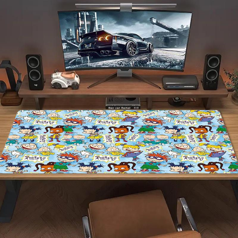 Rugrats Cartoon Color Mouse Pad Large Gaming Table Cushion Non-slip Laptop Tablet Big Mousepad XXL Mat Mini PC Playmat With Lock edge