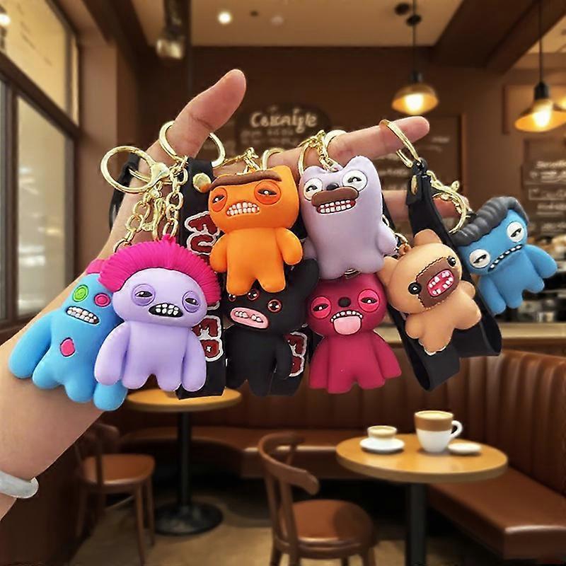 Keychain Series Funny Fugg Ugly Monster Plush Toys Cartoon Backpack Pendant Dolls Stuffed Peluche Gifts