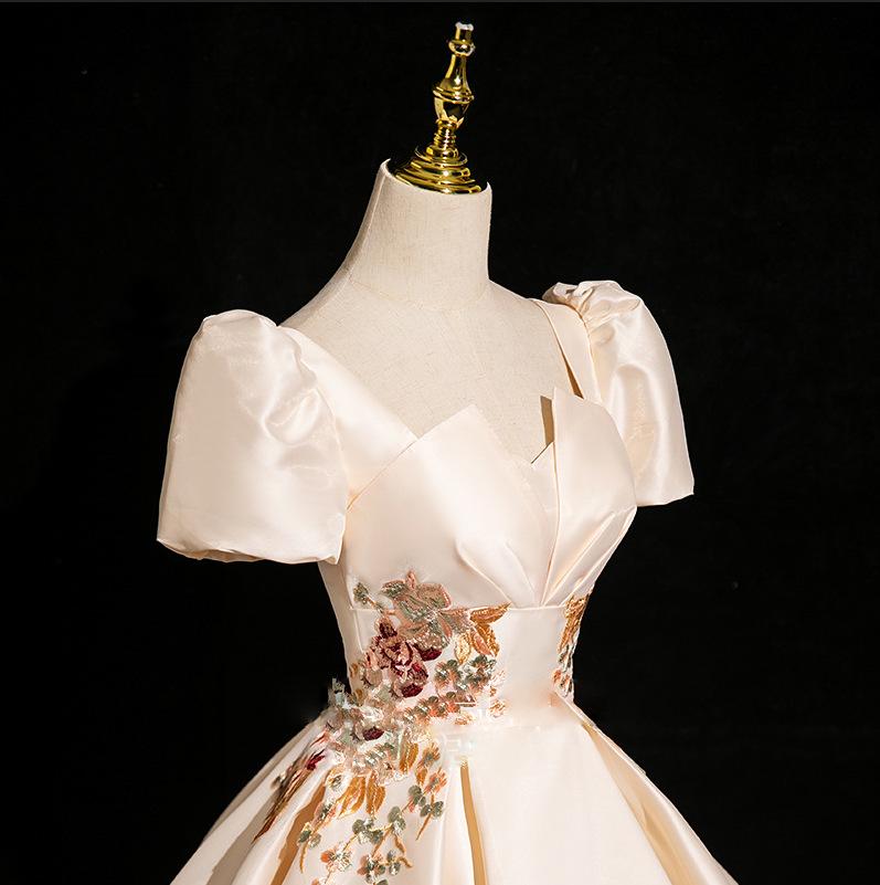 Женское вечернее платье из французского сатина 2025 года для помолвок, тостов и мероприятий