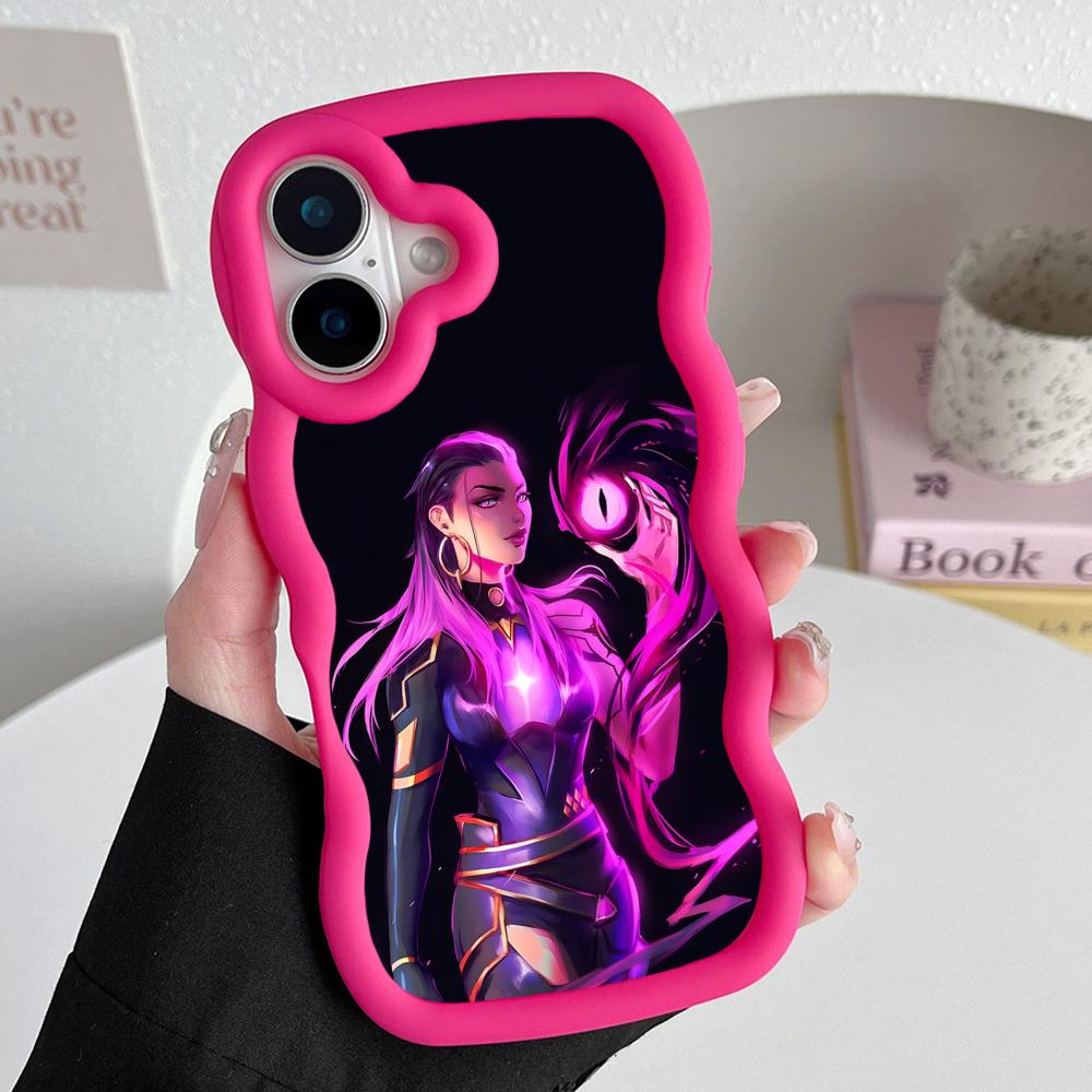 Valo Reyna Phone Case for iPhone 17 16 15 14 13 12 11 Air Pro Max Plus Red Soft TPU Wavy Edge Cover