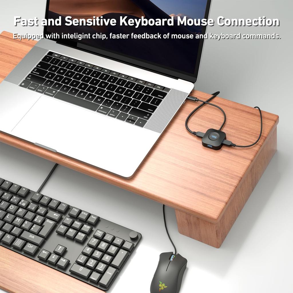 USB-концентратор BENFEI USB C с USB-разветвителем типа C со скоростью передачи данных 5 Гбит/с для Mac Flash Mobile HDD-концентратор, 4 порта 3.0 для передачи данных, MacBook, Pro, iMac, Surface, XPS, Drive,
