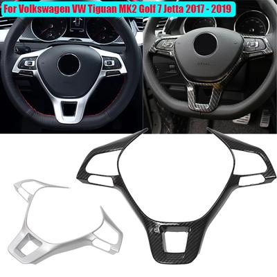 Для Volkswagen VW Tiguan MK2 Golf 7 Polo T-Cross T-Roc Jetta 2017-2019 Отделка панели рулевого колеса автомобиля Крышка кнопки Рамка Декор