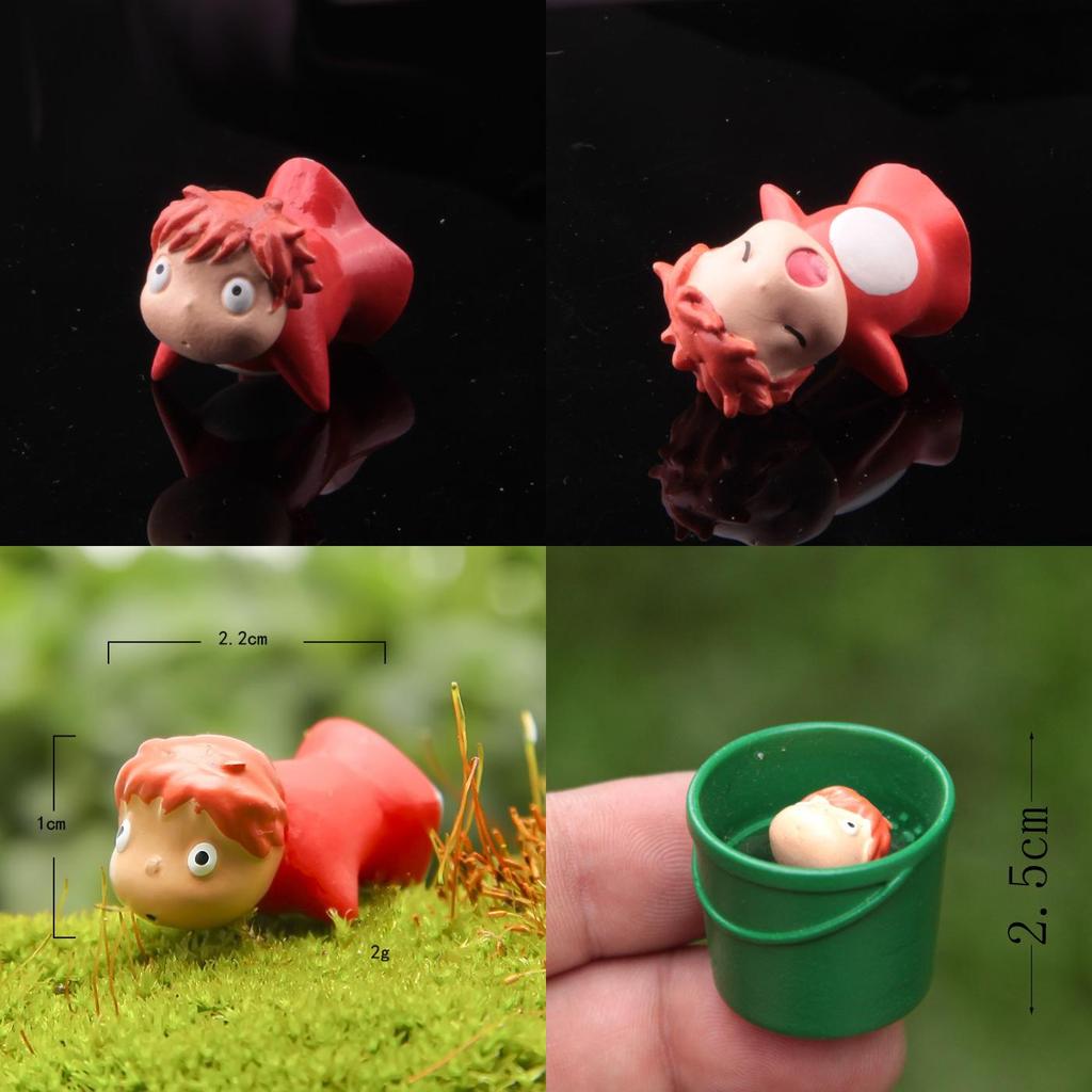 Goldfish Cartoon Ponyo Resin Mini Model Ornament For Garden Decoration And Gift