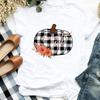 Women Lady Floral Truck Pumpkin Halloween Thanksgiving Print Womens Clothes Shirt T Tee For Tshirt Female