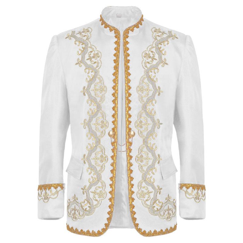 На груди модное вечернее золотое блестящее мужское европейское золотое инкрустированное подарочное платье дышащий оперный сценический костюм