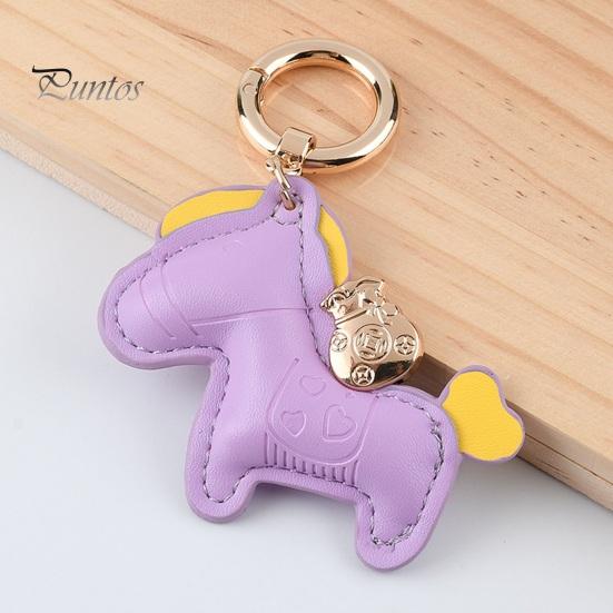 Автомобильный брелок из искусственной кожи, изысканная мини-сумка, стильный прочный подарок, модный декоративный дизайн, брелок с лошадью