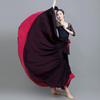 Women's 720-degree Satin Long Skirt Belly Dance Long Skirt Dance Practice Long Skirt Solid Color Dance Skirt