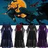 Halloween Dress Masquerade Gothic Victorian Maxi Dress Vintage Lace-up Dress Stylish Cosplay Ball Gown Halloween Costume Medieval Butterfly Sleeve