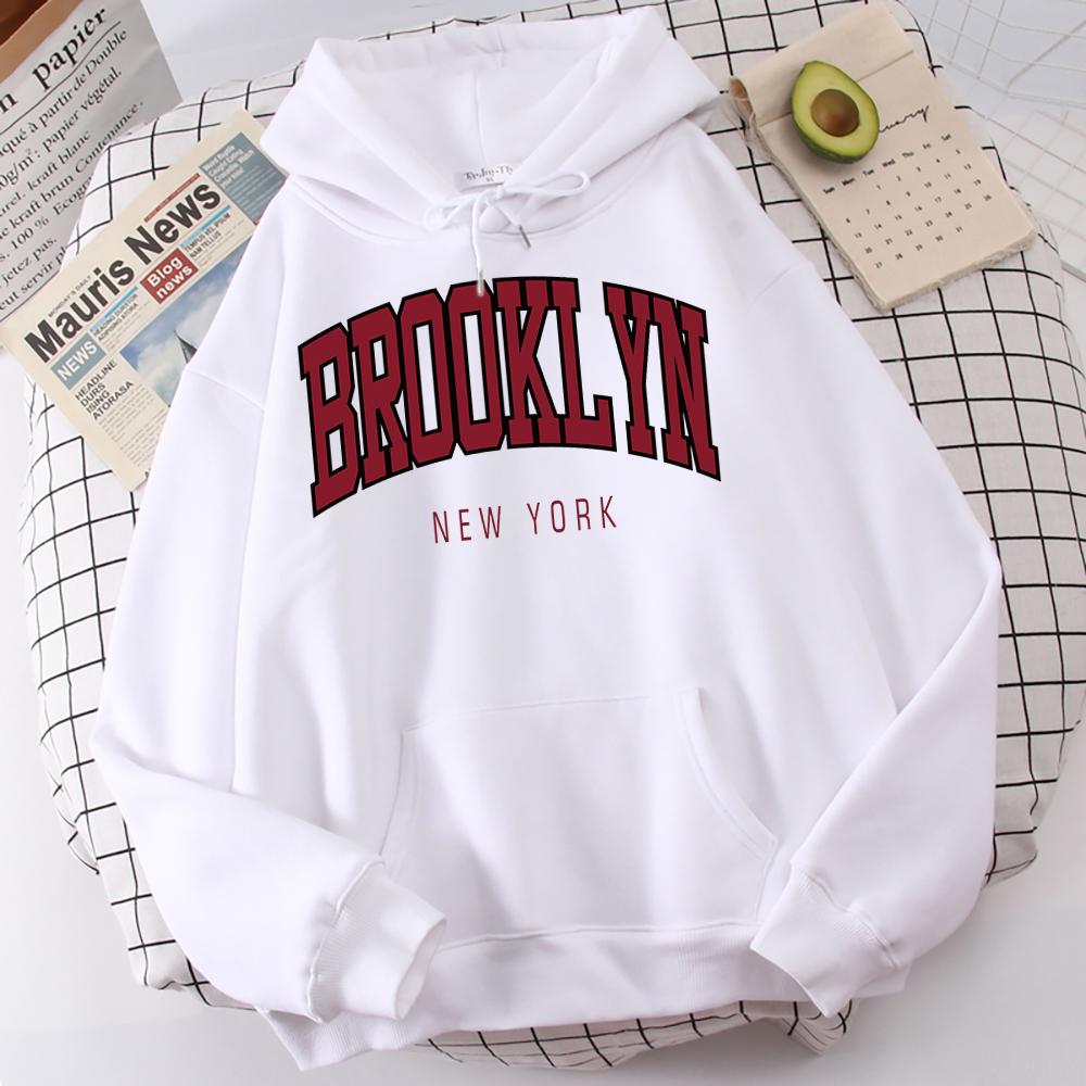 Brooklyn New York Print Man Hoodie Fashion Clothes Comfortable Simplicity Streetwear Oversized Graphics Hoodies For Men