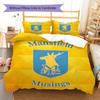 MansfieldFC Pattern Bedding Quilt Set Quilt Cover Pillowcase Home Decoration Birthday Gift (1 * duvet cover + 2 * pillowcase, without core)