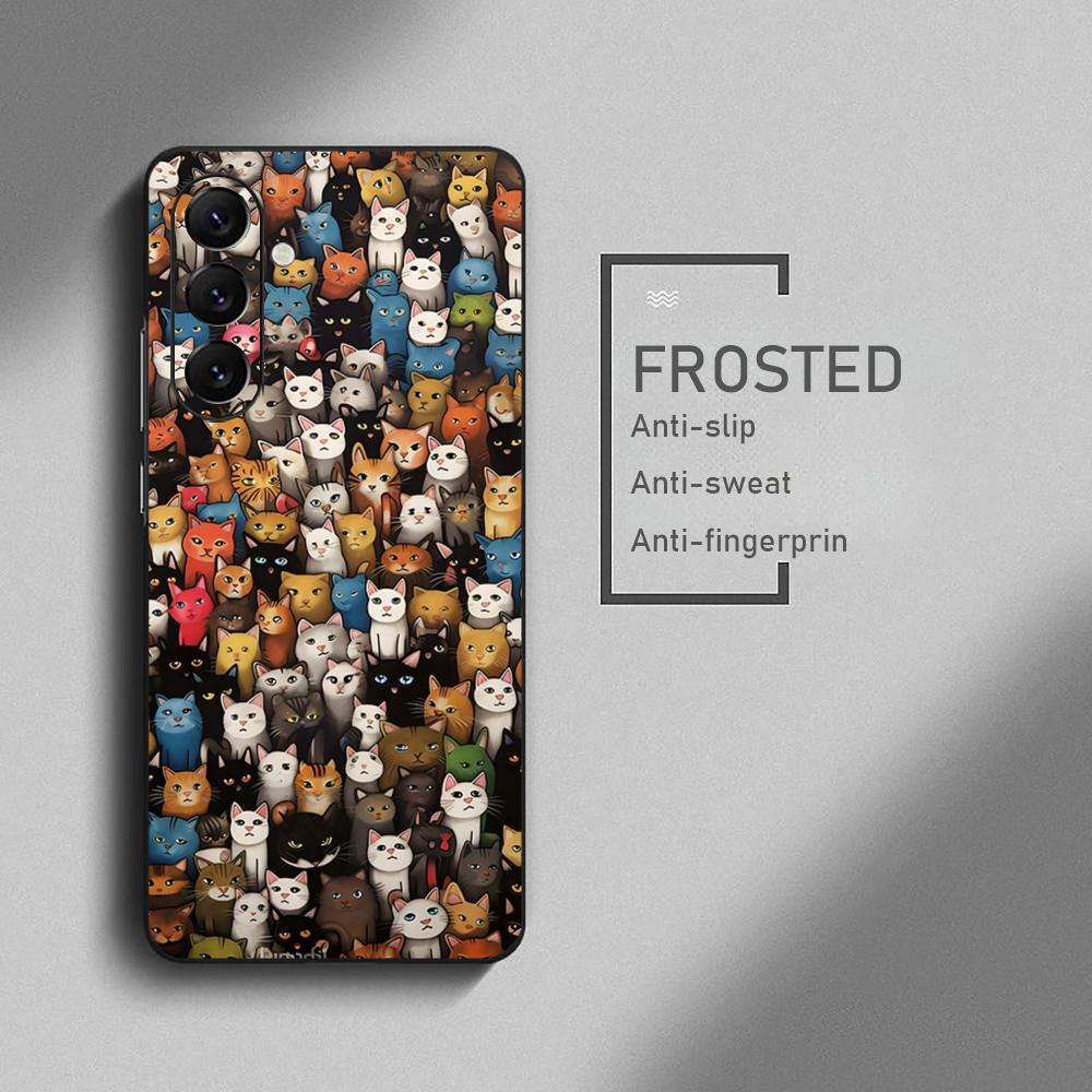 Cool Cartoon Fun Fashion Phone Case For Samsung Galaxy S26 S25 S24 S23 S22 S21 Plus Ultra Note20 Soft Black