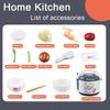 21pcs Kitchen Toys Set Simulated Voice Spray Rice Cooker Kids Pretend Play House Chef Appliances Educational Toy Gifts for Kids