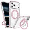 Модный прозрачный магнитный чехол для телефона для iPhone 17 Air 16 15 14 Plus 13 Pro Max, 360-градусный держатель-кольцо для MagSafe, противоударный чехол