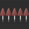 Versatile 5Pcs Cone Shape Abrasive Sandpaper Deburring Sanding Polishing Flap Wheel Grinding Head for Deep Hole Polish