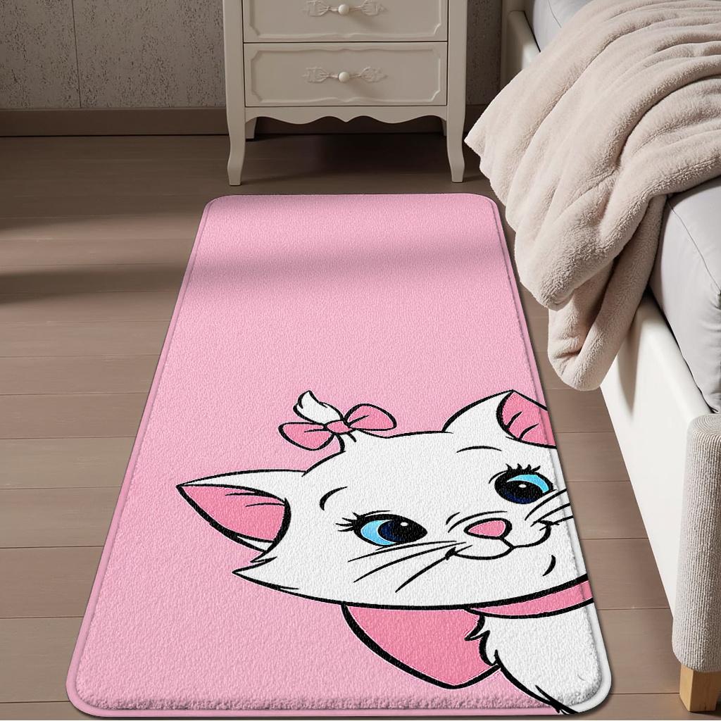 Adorable Aristocats Marie Cat Pink Bow Rug - Soft & Washable Floor Mat for Living Room, Bedroom, Kitchen, Bathroom, Entryway D