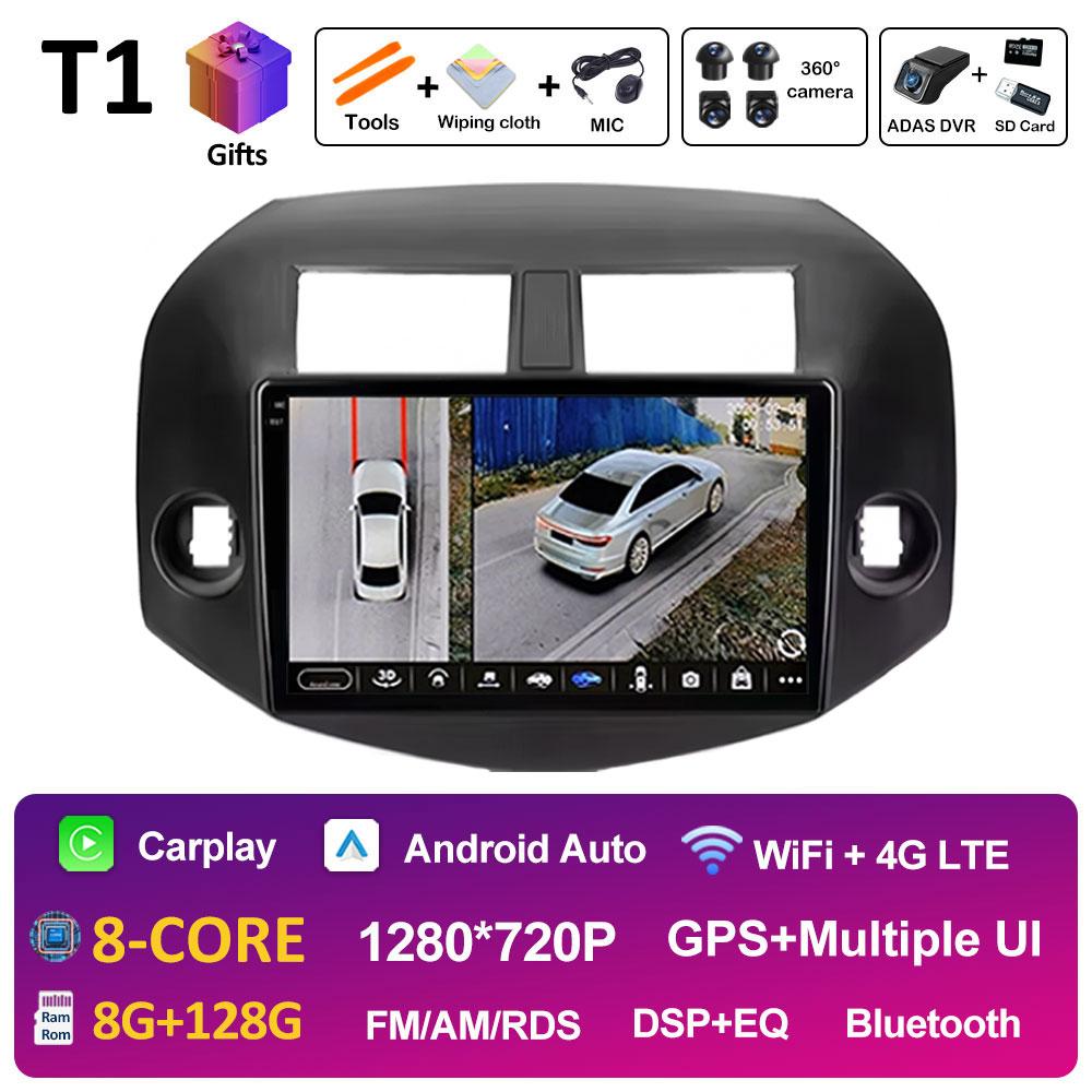 Android Auto Wireless Carplay для Toyota RAV4 3 XA30 2005 2006 2007 2008 2009 2010 - 2013 Автомобильный видеомагнитофон, мультимедийный проигрыватель WIFI