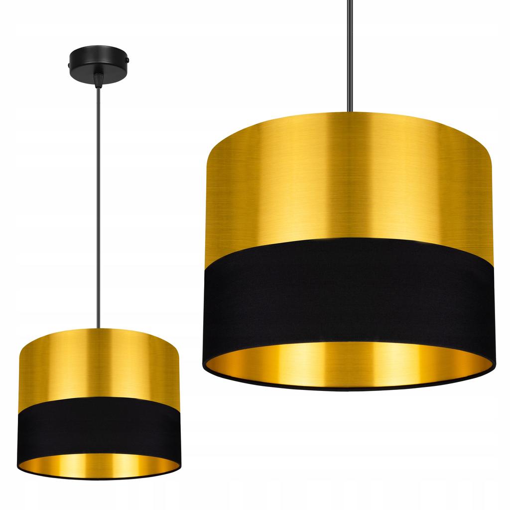 CEILING HANGING LAMP, GOLDEN LAMPSHADE, LED