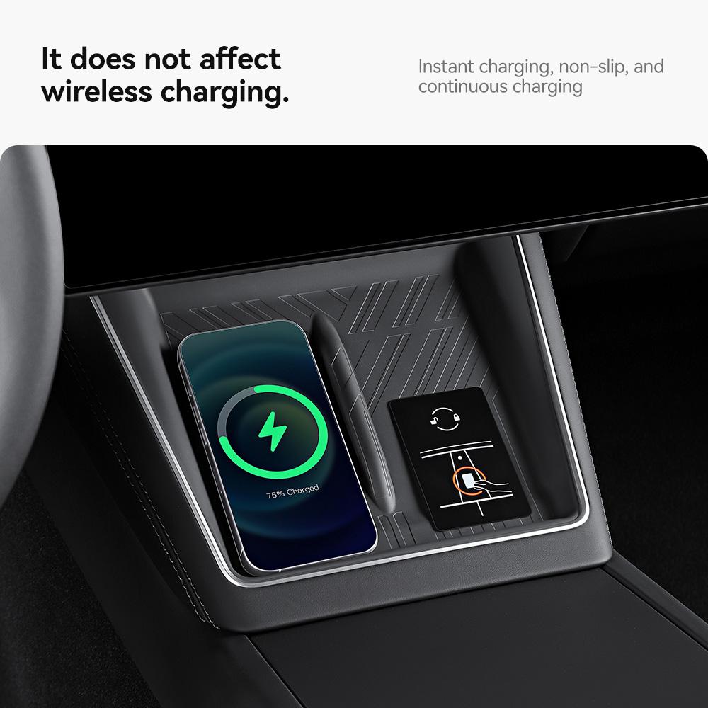 YZ Для Tesla Беспроводная Зарядная Панель Модель Y YL 3 Juniper Центральная Консоль Зарядное Устройство Защитная Крышка Силиконовый Нескользящий Коврик Аксессуар