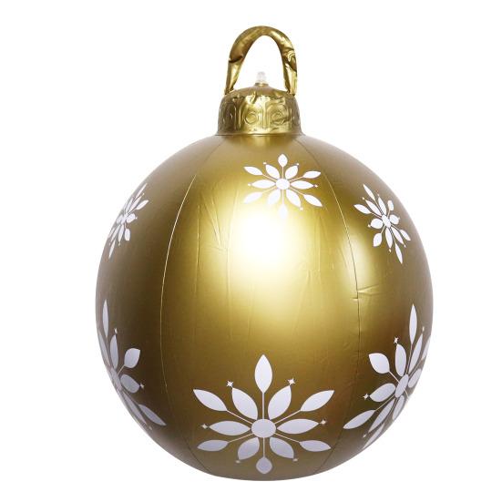 Рождественский надувной мяч Yousheng диаметром 60 см, водонепроницаемый рождественский мяч, устойчивый к разрывам, многоразовый, гигантский надувной мяч для праздничного декора двора, газона, крыльца