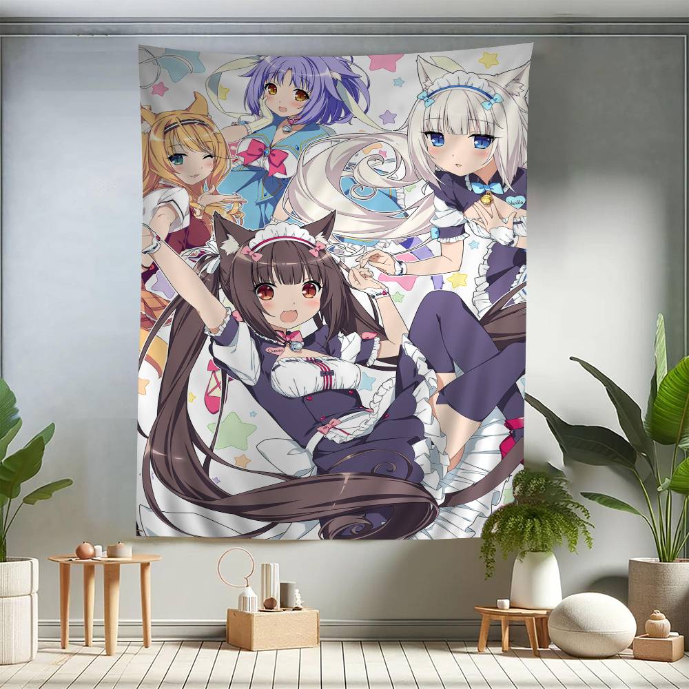 Аниме NEKOPARA Подвесной Богемный Гобелен Богемные Настенные Гобелены Мандала Кавайный Декор Комнаты
