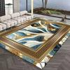 Золотой Абстрактный Роскошный Ковер для Спальни Ковры Большой Площади Прикроватные Ковры для Гостиной Мягкий Фланелевый Коврик для Отдыха Декорация