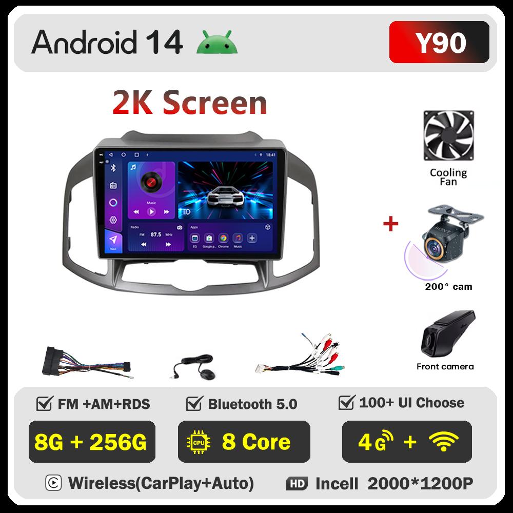 Android 14 для Chevrolet Captiva 1 2011 - 2016 стерео головное устройство Mirror Link GPS навигация Авторадио GPS интеллектуальные системы автомобиля