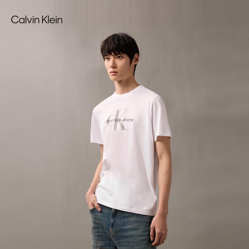 Calvin Klein Джинсы Унисекс Хлопковая Футболка с Короткой Рукавой и Логотипом CK
