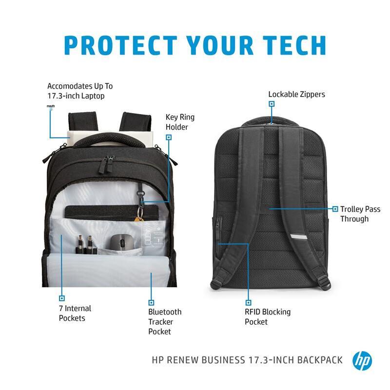 HP 17,3-дюймовый рюкзак для бизнес-ноутбука
