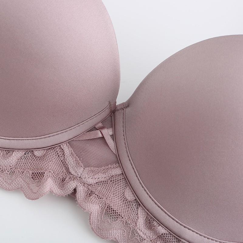 French Sexy Lace Bra Push Up Small Bust U-Back Underwire Women