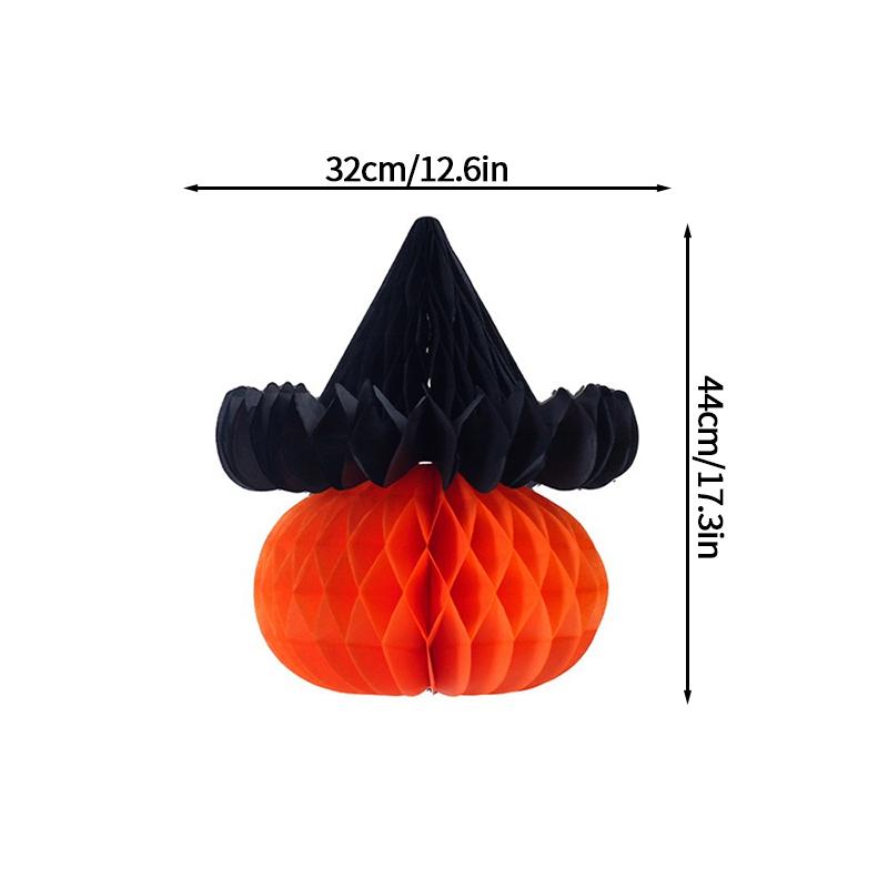 Halloween Decoration 3D Honeycomb Ball Pendant Party Background Wall Hanging Accessorie Halloween Pumpkin Spider Ghost Ornament